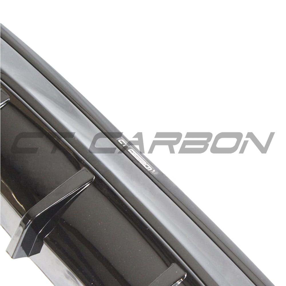 BMW 2 Series F22 GLOSS BLACK full kit with twin exhaust diffuser by CT Carbon, featuring MP Style design in black.