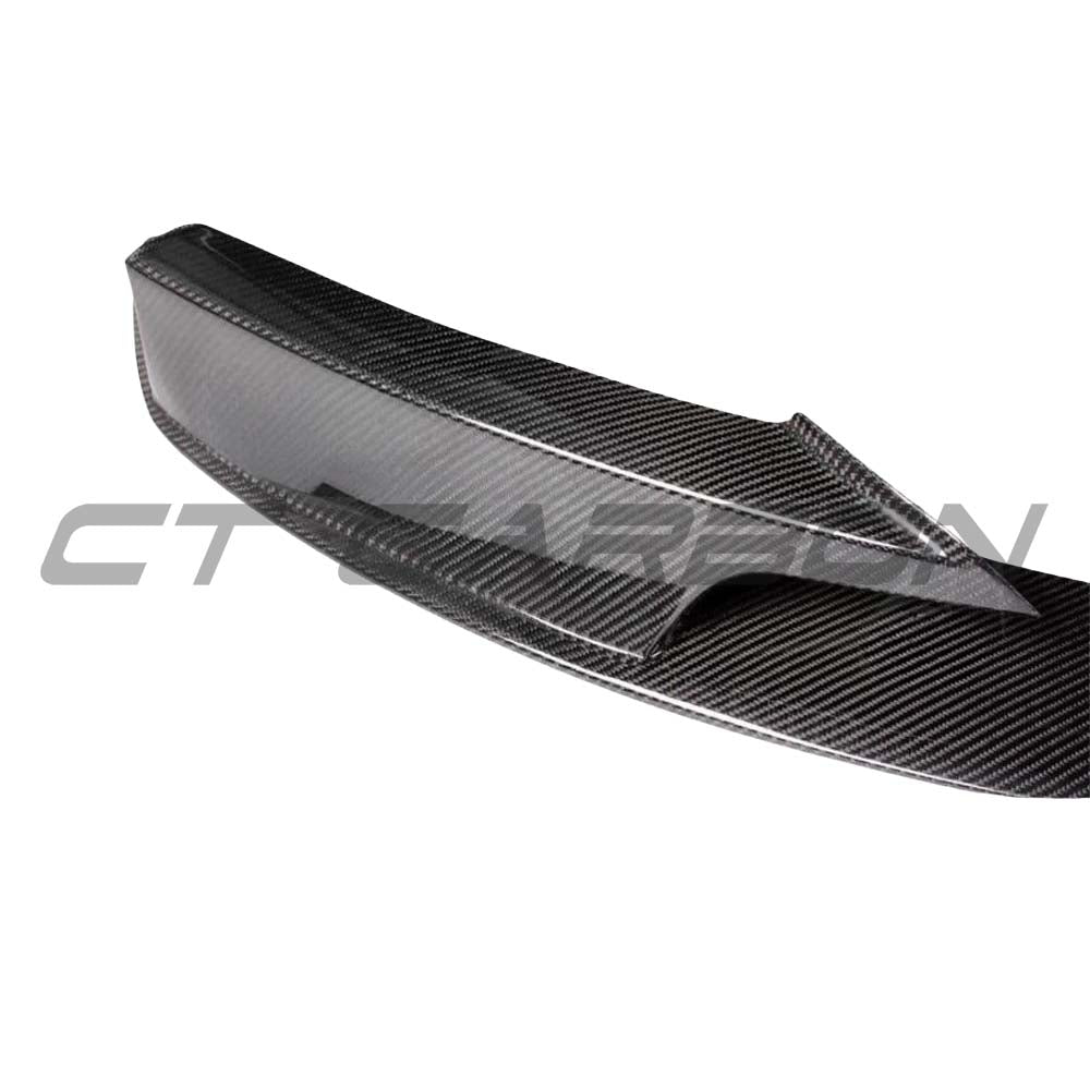 BMW F30 3 Series V10 full carbon fibre kit by CT Carbon, including splitter and other components, shown on a black car.