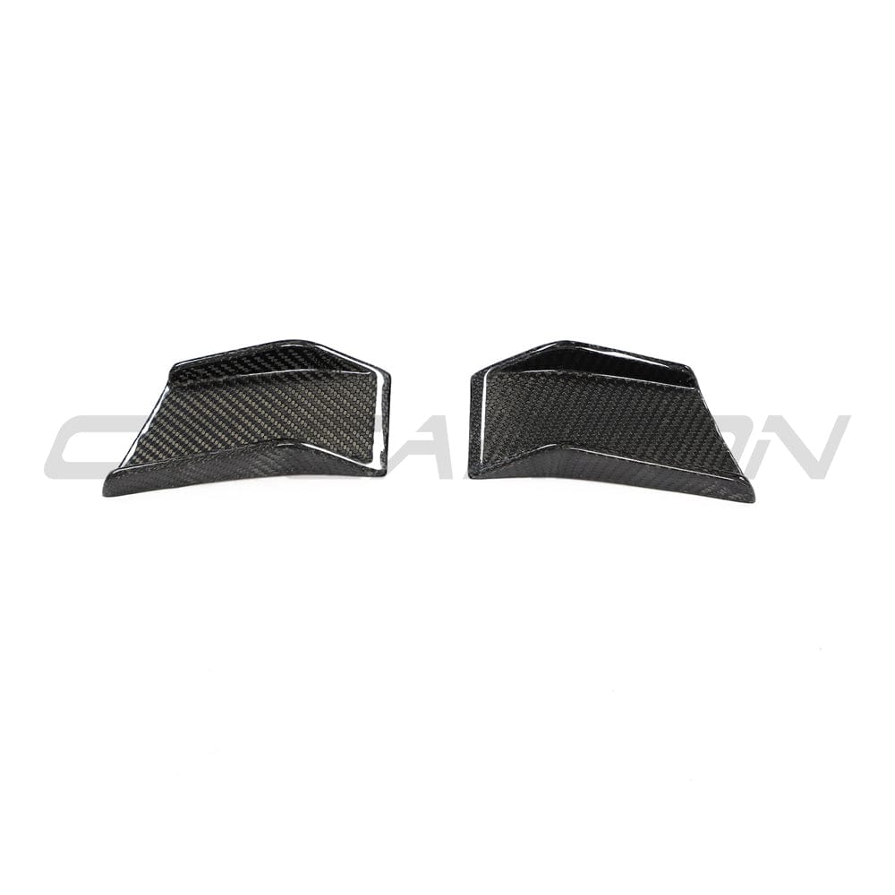 BMW 4 Series G22 G23 carbon fiber canards by CT Carbon, lightweight aerodynamic accessories for enhanced vehicle performance.