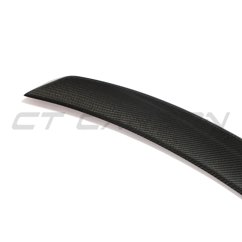 BMW 4 Series G26 and i4 carbon fibre spoiler by CT Carbon, M-style V3 spoiler with sleek carbon finish.