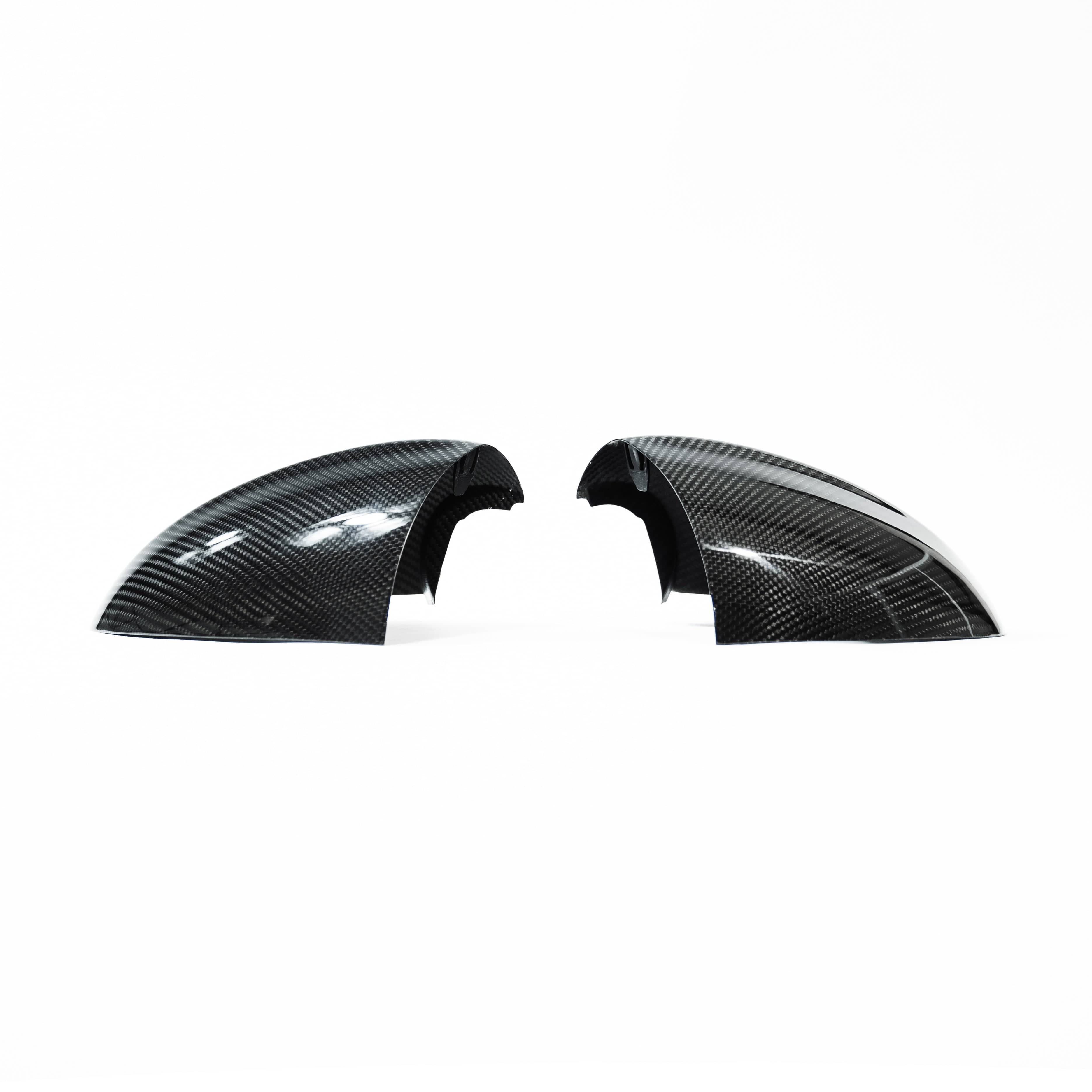 BMW E90/E92/E93 M3 carbon fiber mirrors from CT Carbon, showcasing sleek, high-performance automotive accessories with a glossy finish.