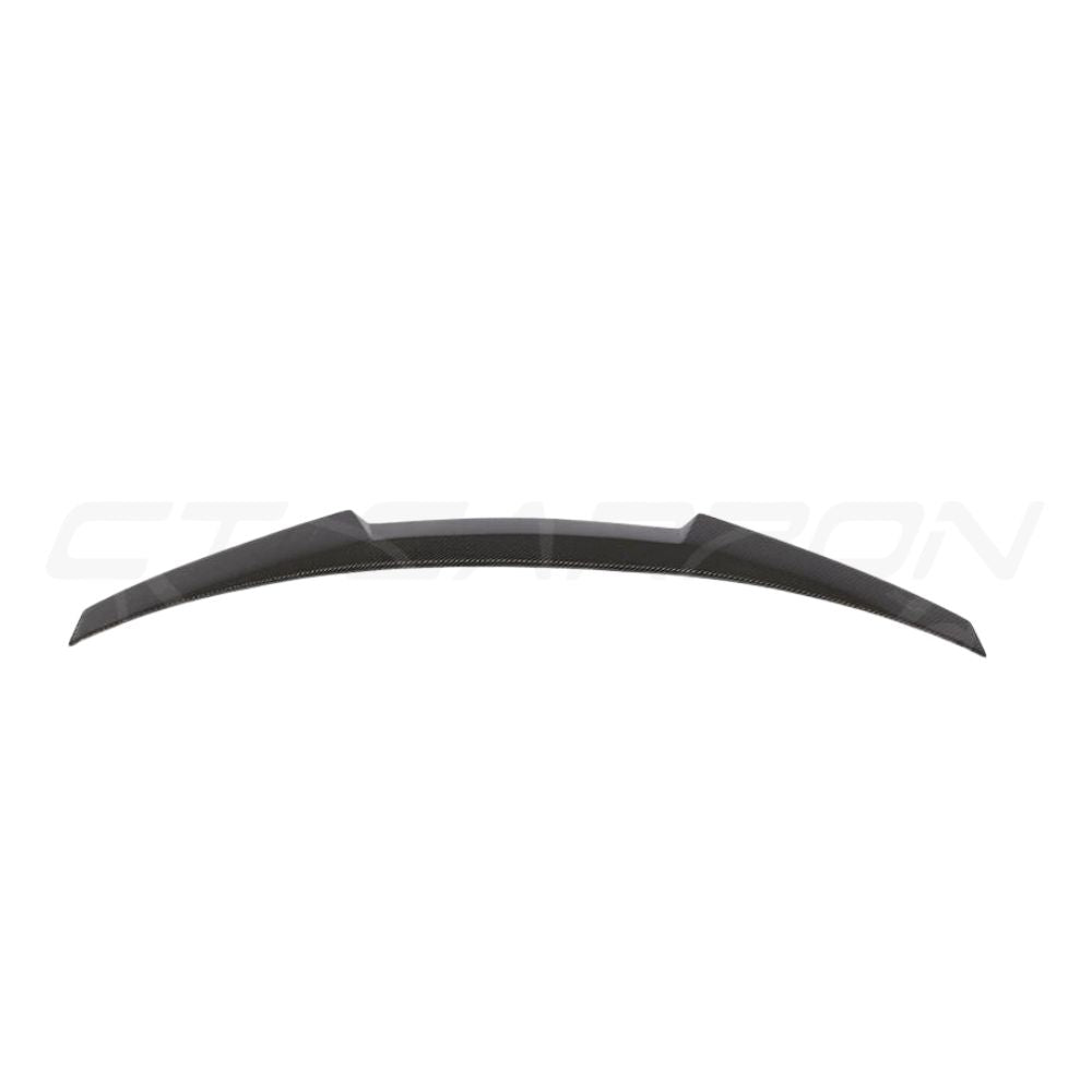 BMW F36 4 Series Coupe full carbon fibre kit with twin exhaust by CT Carbon, showcasing sleek carbon fiber details and sporty design.