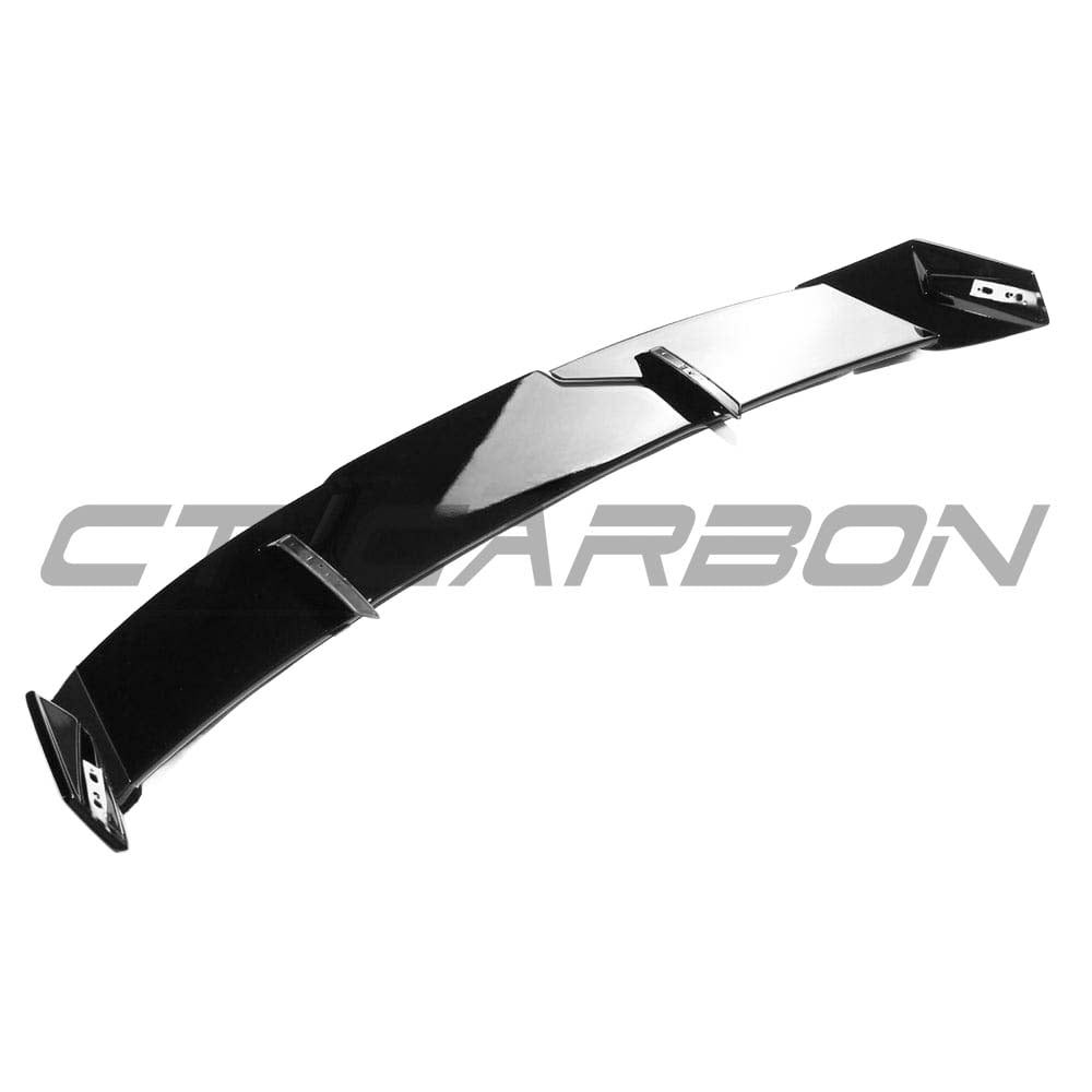 BMW F40 and F70 1 Series gloss black spoiler by CT Carbon, showing the sleek, aerodynamic spoiler design for 2019+ models.