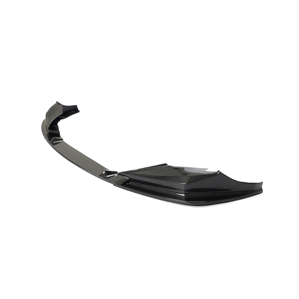 BMW F90 M5 and M5C LCI carbon fibre splitter by CT Carbon, featuring a sleek 3D style design for enhanced aerodynamics.