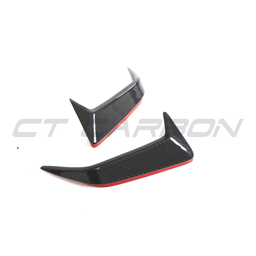 BMW F95 X5M 2023+ LCI carbon fibre rear bumper trim by CT Design, showcasing sleek, high-quality automotive accessories.