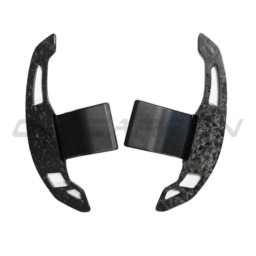 BMW Fxx forged carbon fiber shifter paddles by CT Carbon, lightweight and durable car accessories for enhanced driving style.