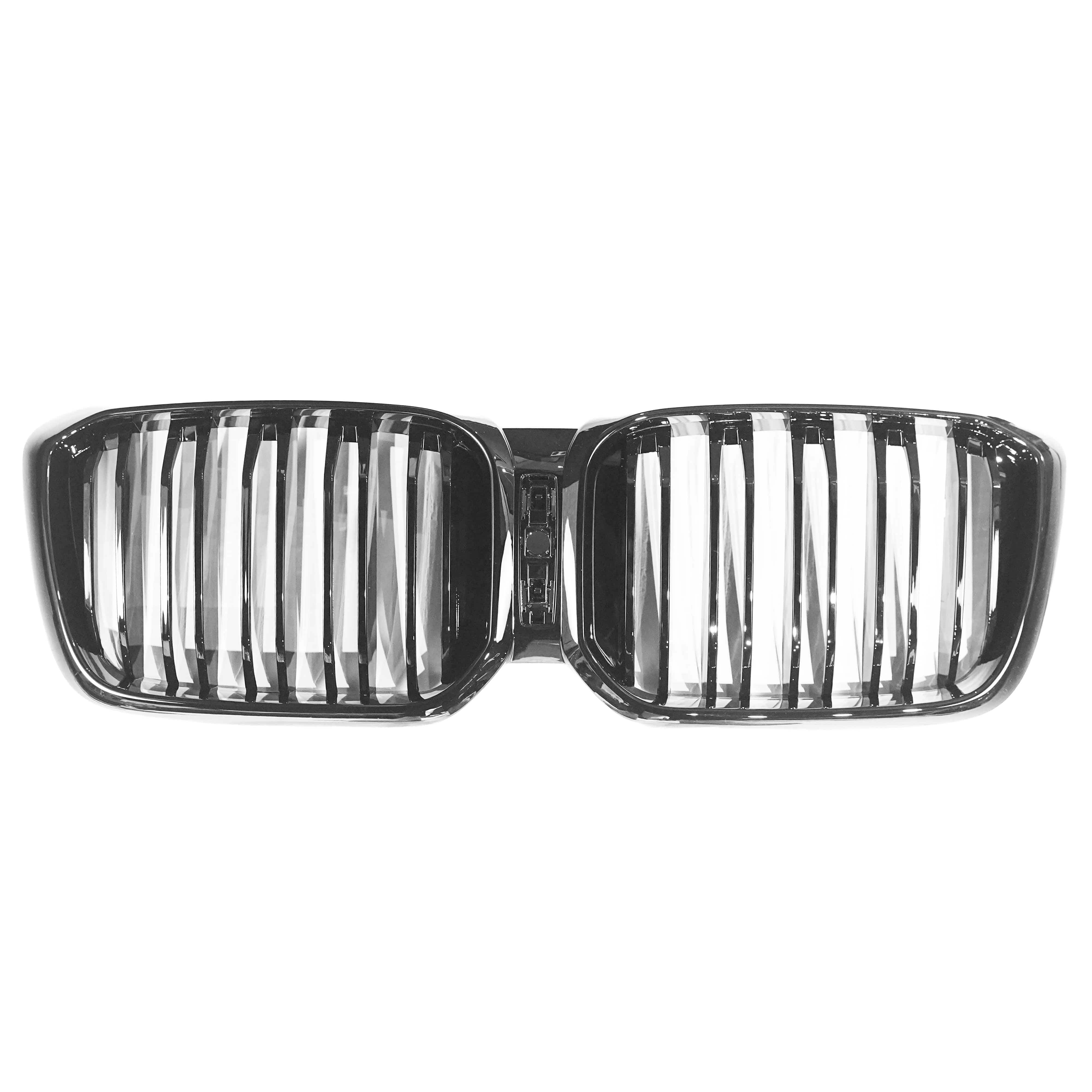 BMW G02 X4 and G01 X3 LCI 2021+ black double slat grille by CT Carbon, showcasing the sleek, stylish front grille design.