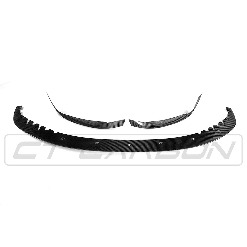 BMW G30 G31 5 Series 2016-2020 CT Carbon carbon fiber splitter, front bumper enhancement, V1 style, sporty design.
