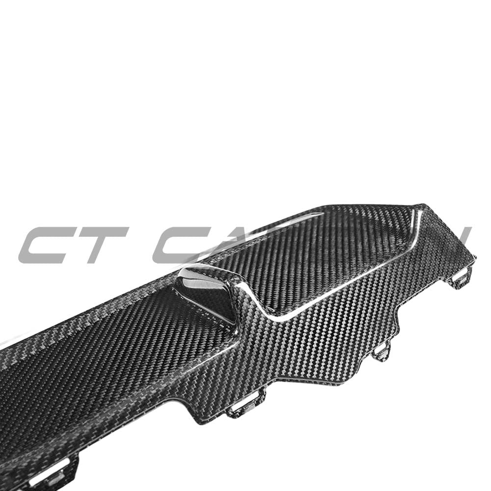 BMW G42 2 Series 2022+ full carbon fibre kit with diffuser, showcasing sleek black carbon fiber details on the car.