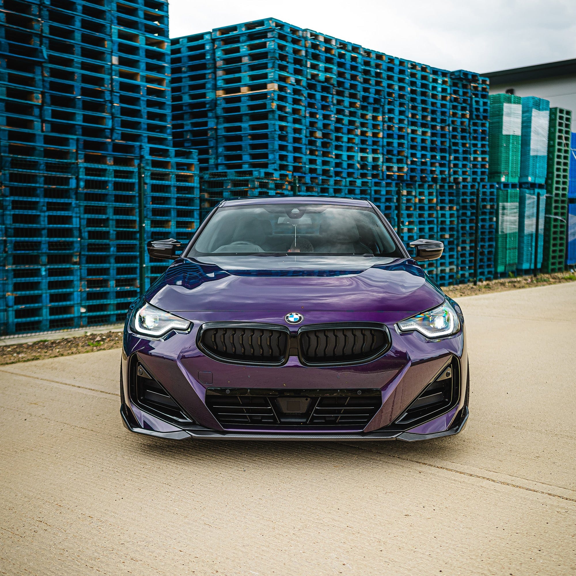 BMW G42 2 Series full carbon fiber kit by CT Carbon, showing sleek, lightweight carbon fiber body panels and accents.