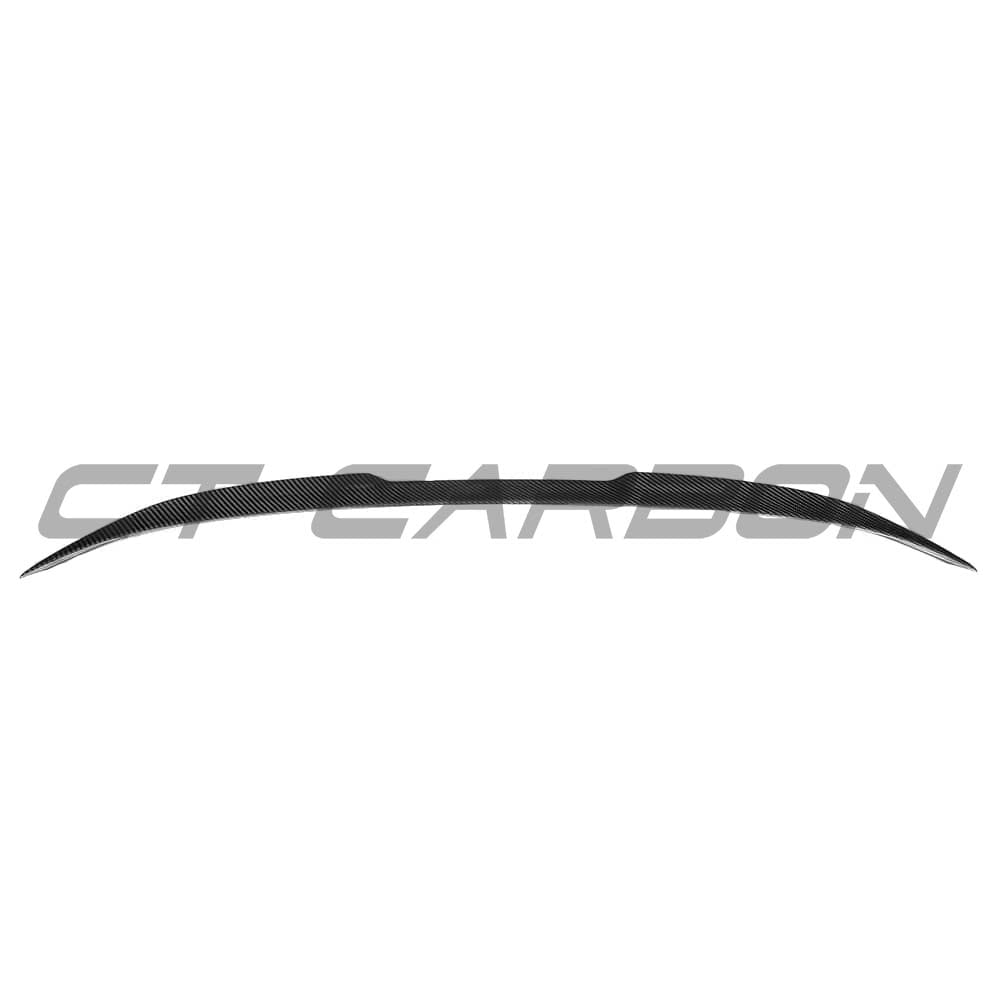 BMW G42 2 Series Carbon Fibre Spoiler by CT Carbon, V2 style, showcasing sleek, lightweight aerodynamic design.