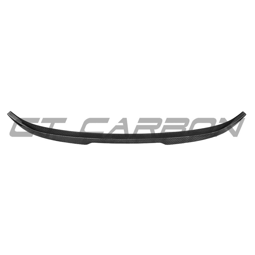 BMW G42 2 Series Carbon Fibre Spoiler by CT Carbon, V2 style, showcasing sleek, lightweight carbon fiber design on the car's rear.