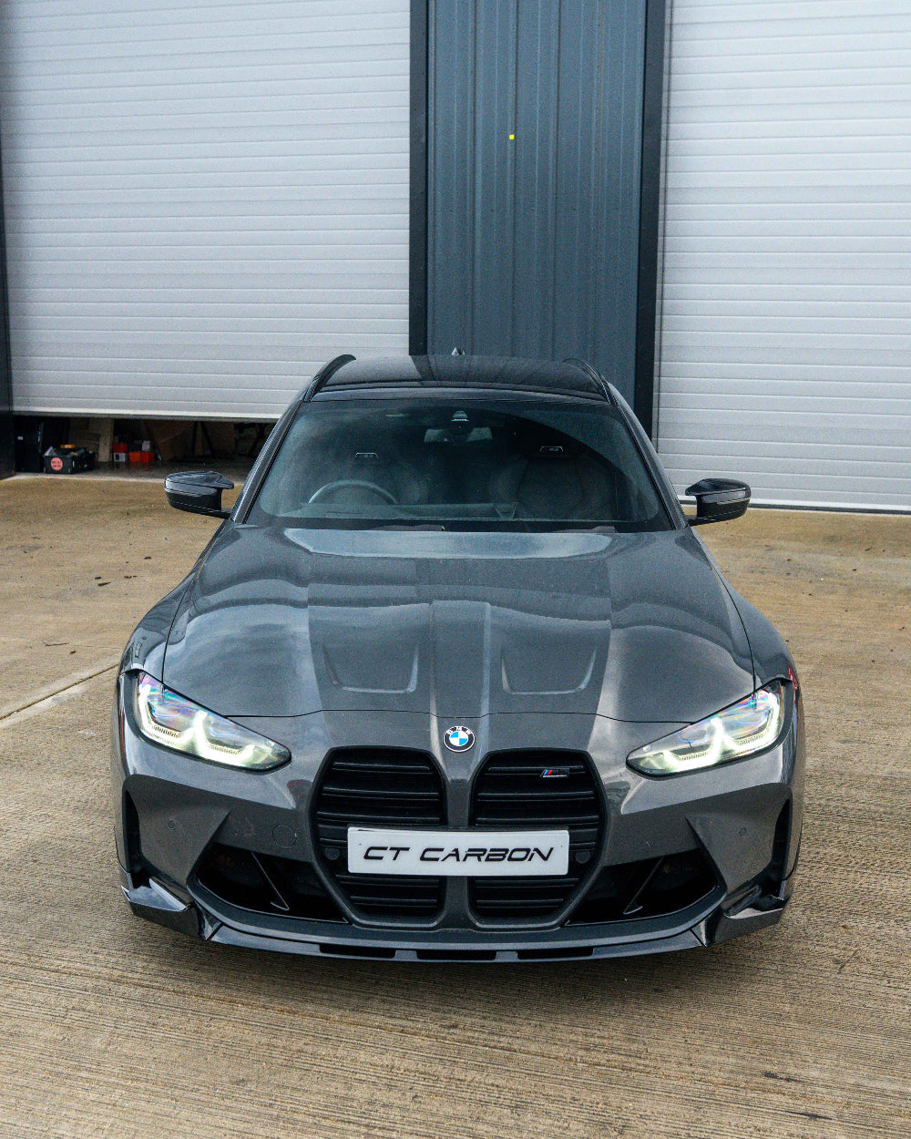 BMW M3 G80 G82 G83 and M4 G81 G82 G83 CT Carbon gloss black splitter, vehicle front splitter with aerodynamic design