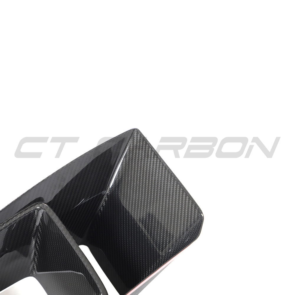 BMW G87 M2 carbon fibre ducts accessory by CT Carbon, showcasing sleek black lightweight duct design.