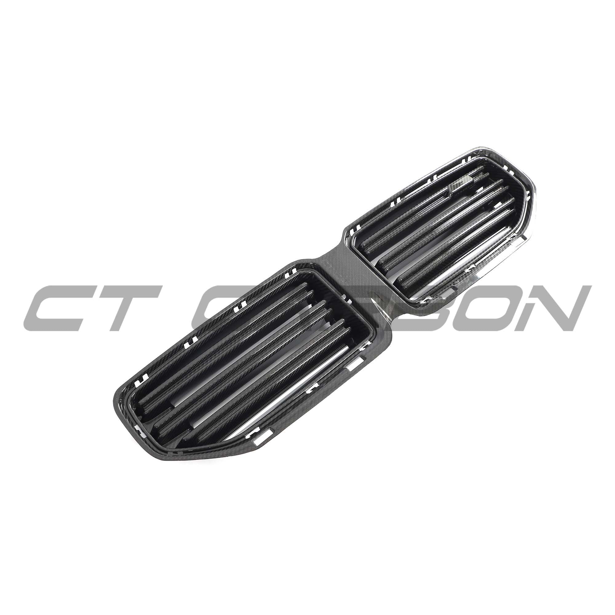 BMW G87 M2 CT Design full carbon fibre kit, front grille with glossy black finish and lightweight carbon fiber details.