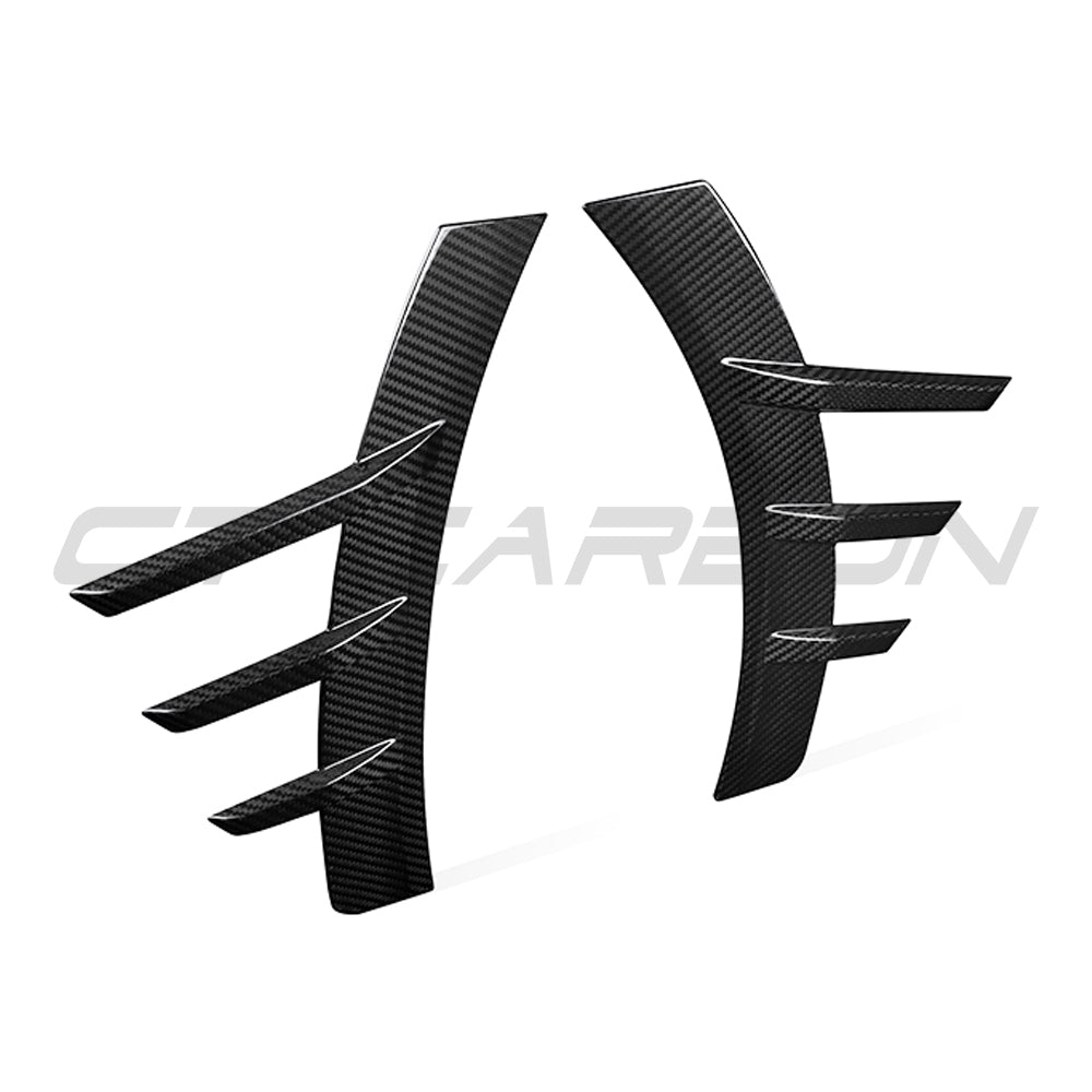 BMW G87 M2 carbon fiber rear side fender trim accessory by CT Carbon, showcasing sleek, lightweight carbon fiber material.