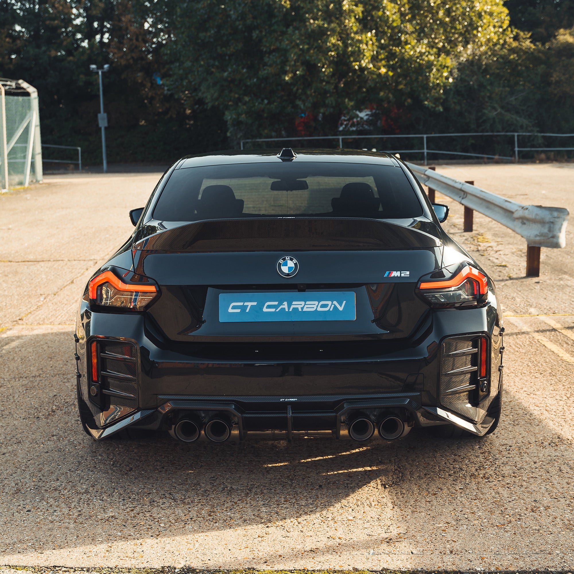 BMW G87 M2 full carbon fiber kit by CT Design, showcasing lightweight, aerodynamic carbon fiber components on the car.