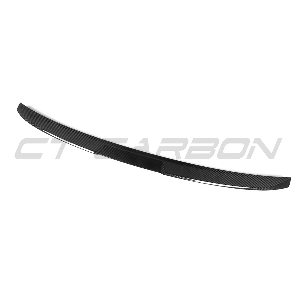 BMW G90 M5 and G60 5 Series 2023 carbon fibre spoiler by CT Carbon, showing the sleek, aerodynamic design of the spoiler.