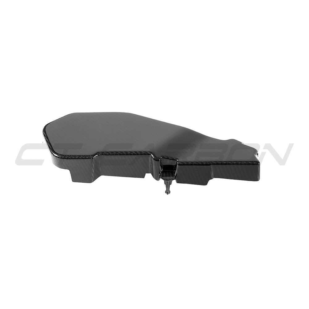 BMW G90 G99 M5 2024 carbon fibre engine bay covers by CT Carbon, showcasing sleek, lightweight accessories for enhanced engine bay appearance.