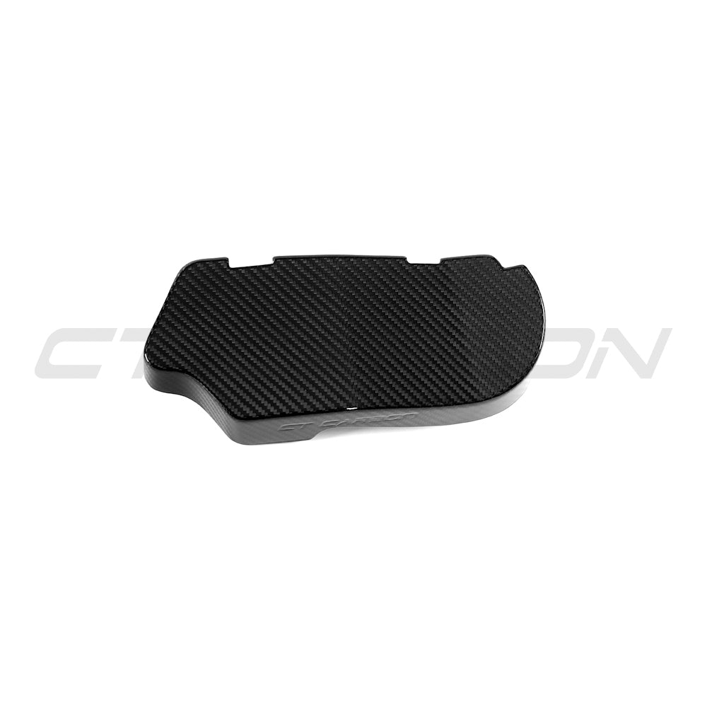 BMW G90 G99 M5 2024 carbon fibre engine bay covers by CT Carbon, showcasing sleek, lightweight automotive accessory details.