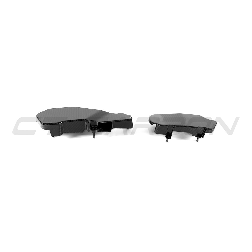 BMW G90 G99 M5 2024 carbon fibre engine bay covers by CT Carbon, showcasing sleek, lightweight accessory for luxury sports cars.