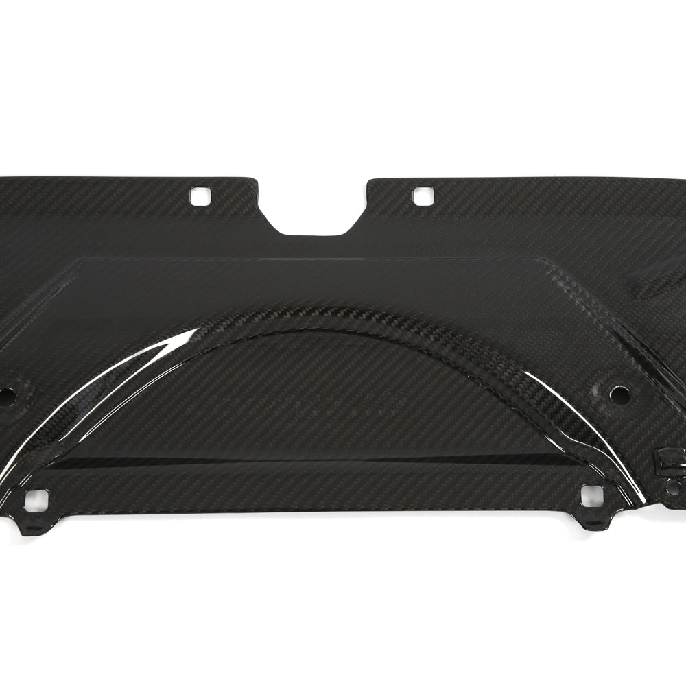 BMW G90 G99 M5 2024 carbon fiber slam panel, accessory by CT Carbon, showing close-up of sleek, textured carbon fiber surface.