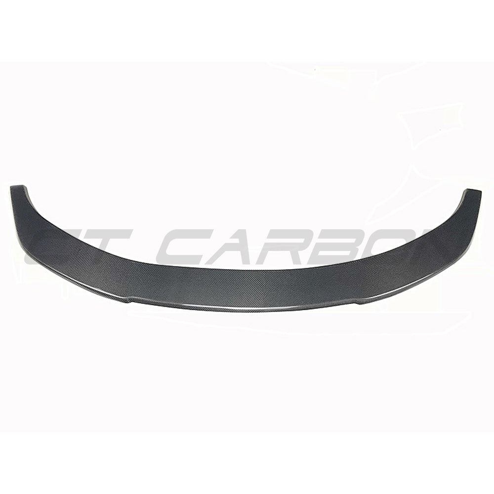 BMW M2 F87 N55 carbon fibre splitter V2 by CT Carbon, showcasing the sleek, aerodynamic design in a close-up view.