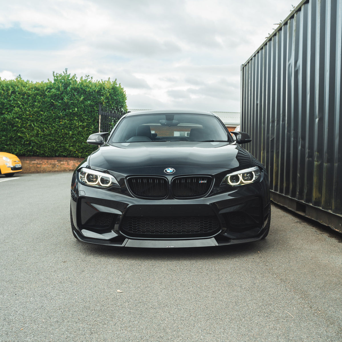BMW M2 F87 N55 2015-2017 CT Carbon carbon fiber splitter, V2 style, designed for aggressive front-end styling.