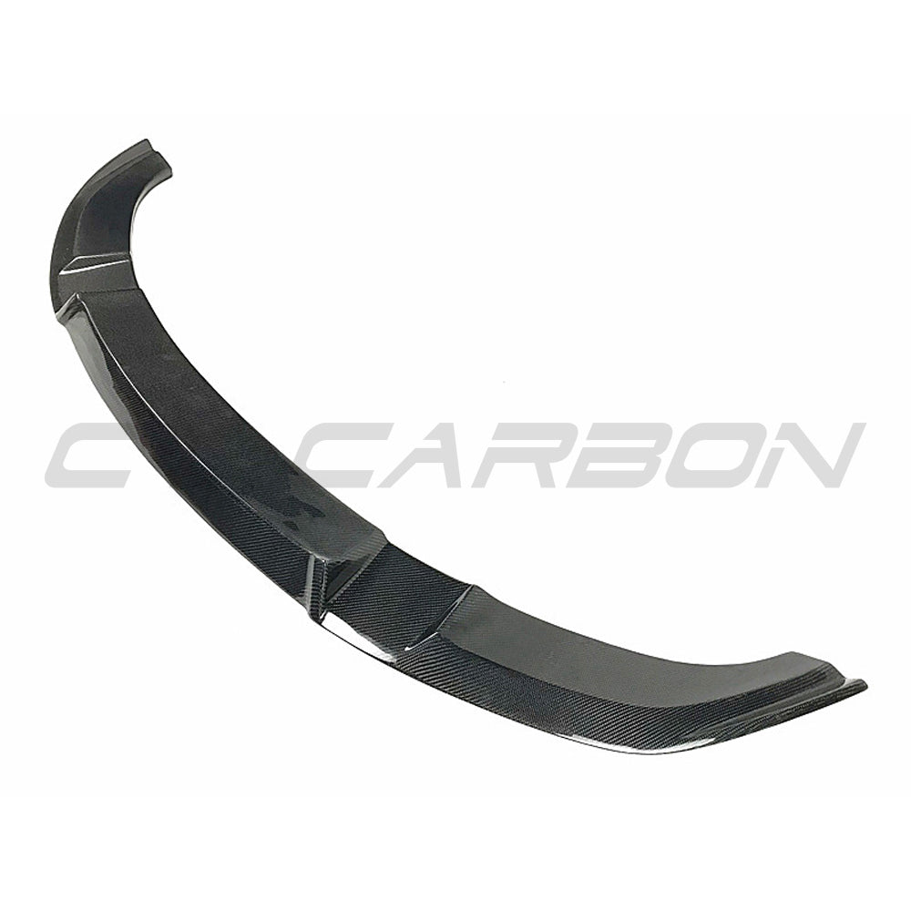 BMW M2 F87 N55 2015-2017 carbon fibre splitter by CT Carbon, featuring a sleek, aerodynamic design for enhanced performance.