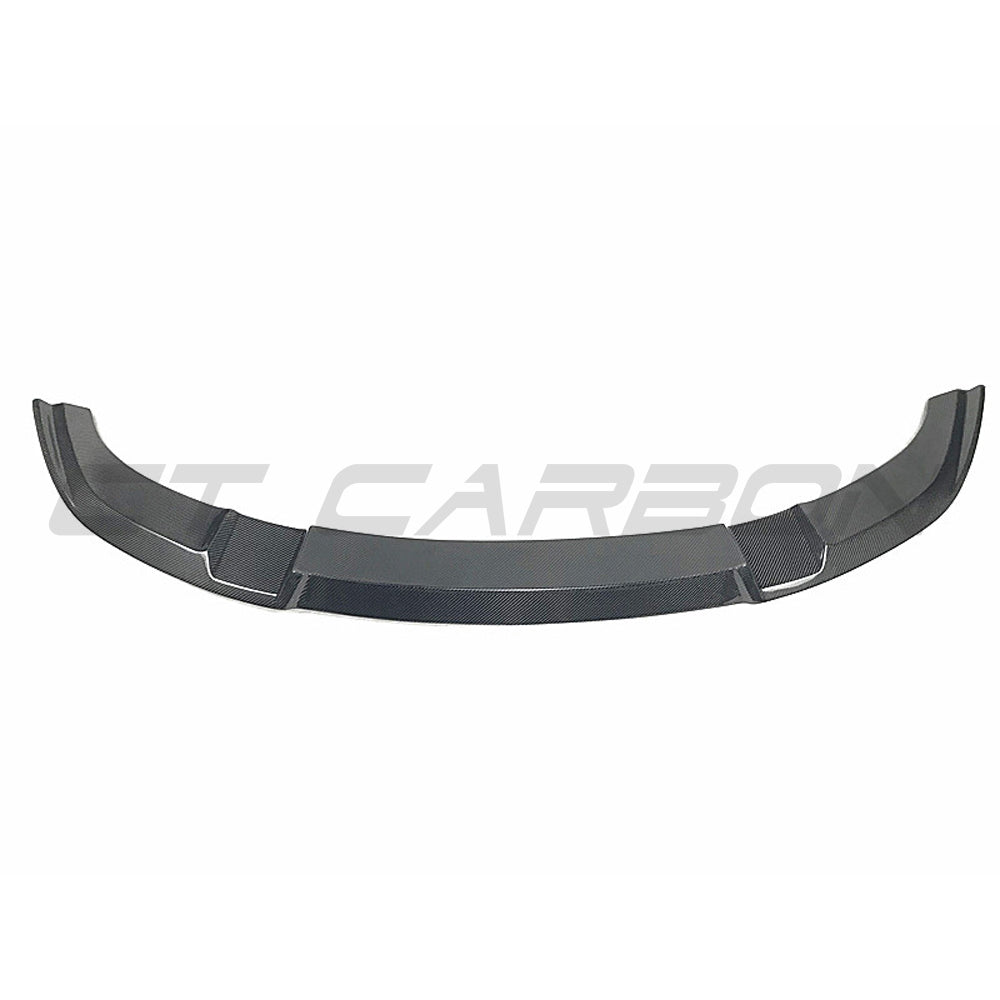 BMW M2 F87 N55 carbon fibre splitter V2 by CT Carbon, featuring a sleek M4 CS style design on the front of the car.