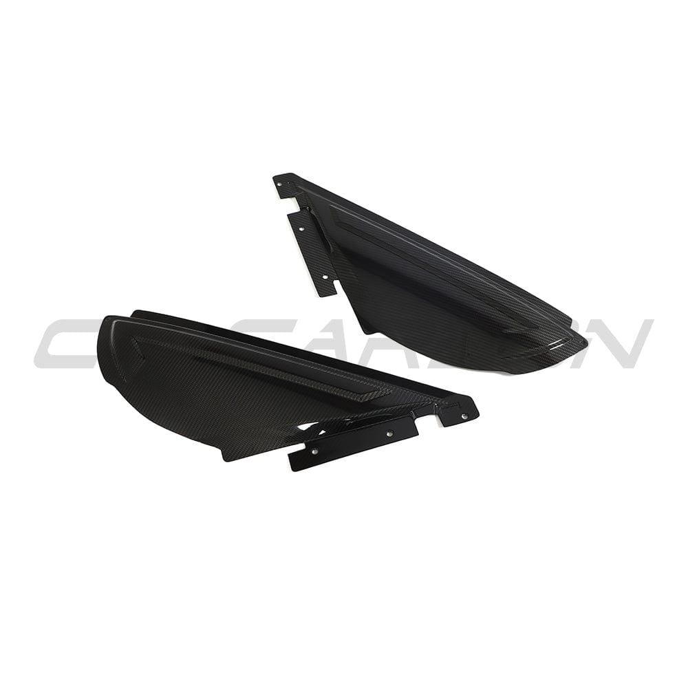 BMW M2 M3 M4 G87 G80 G81 G82 G83 Carbon Fibre Air Intake Cover by CT Carbon, close-up showing sleek black carbon fiber finish.