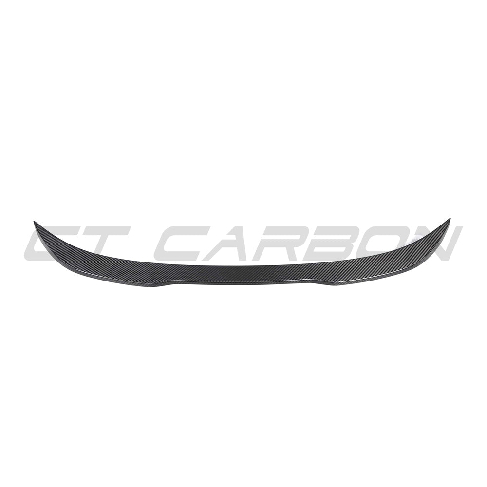 BMW F30 3 Series 2011-2019 full carbon fibre kit by CT Carbon, including pre-preg carbon fibre spoiler for sporty style.