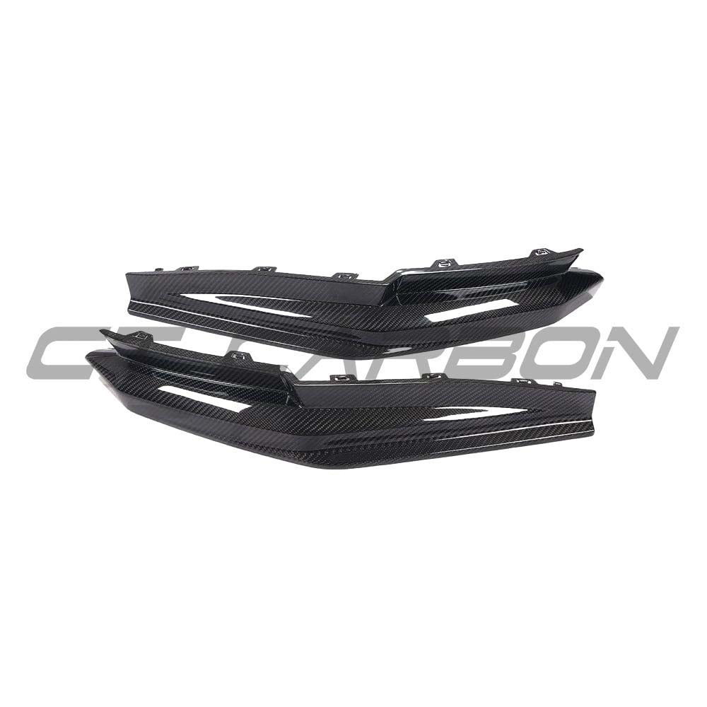 BMW G81 M3 Touring 2022+ full carbon fibre kit by CT Carbon, showing the front diffuser with detailed carbon fibre finish.