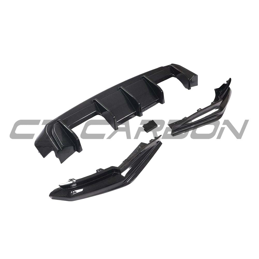 BMW G81 M3 Touring 2022+ carbon fibre kit by CT Carbon, featuring a sleek full carbon fibre diffuser and aerodynamic components.