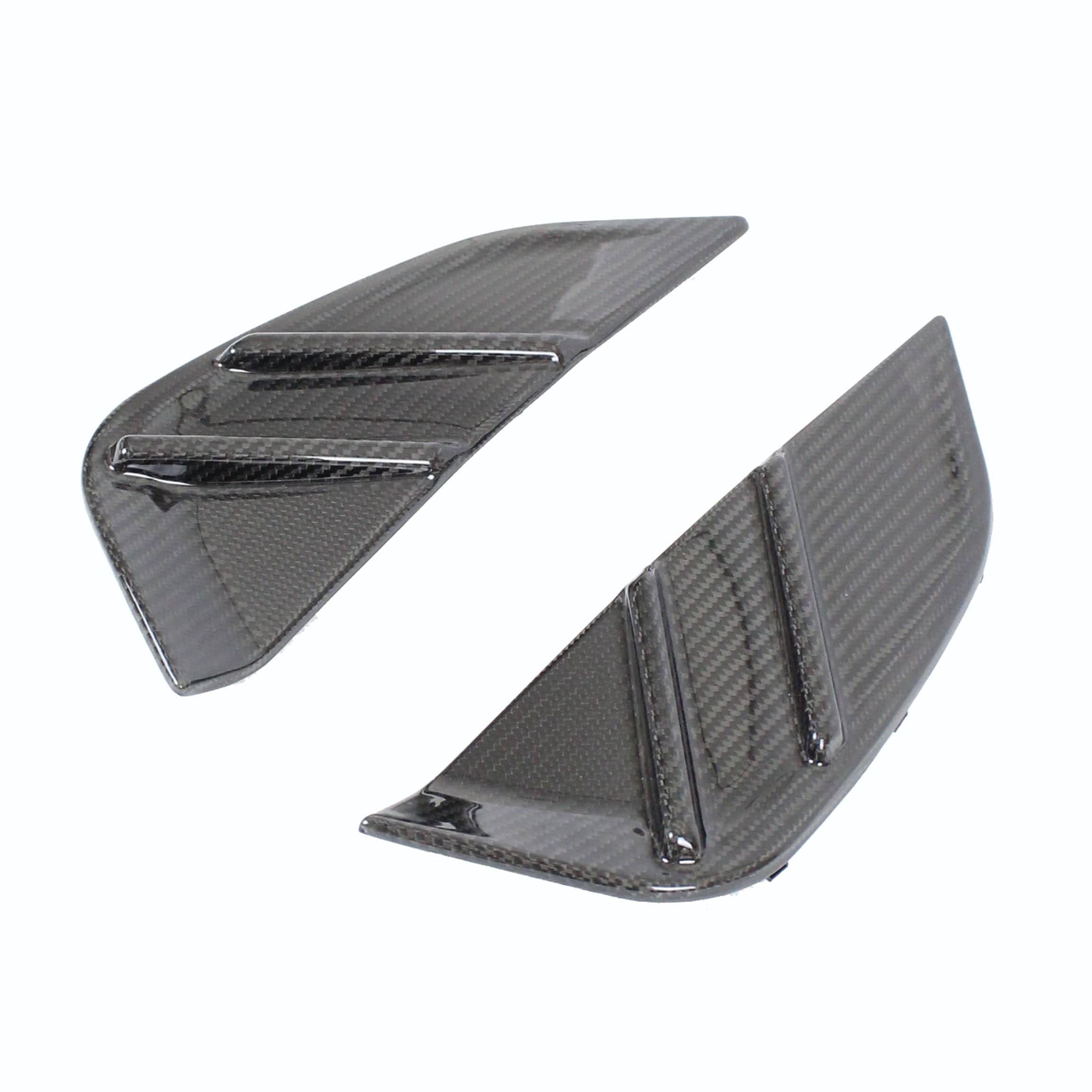 BMW M3 G80 G81 carbon fiber replacement side fender trim by CT Carbon, showing sleek lightweight automotive accessory.