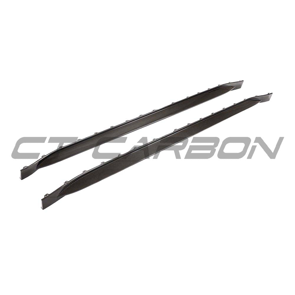BMW G81 M3 Touring 2022+ CT Carbon full car carbon fibre kit with side skirt replacement extension, showcasing lightweight, high-performance design.