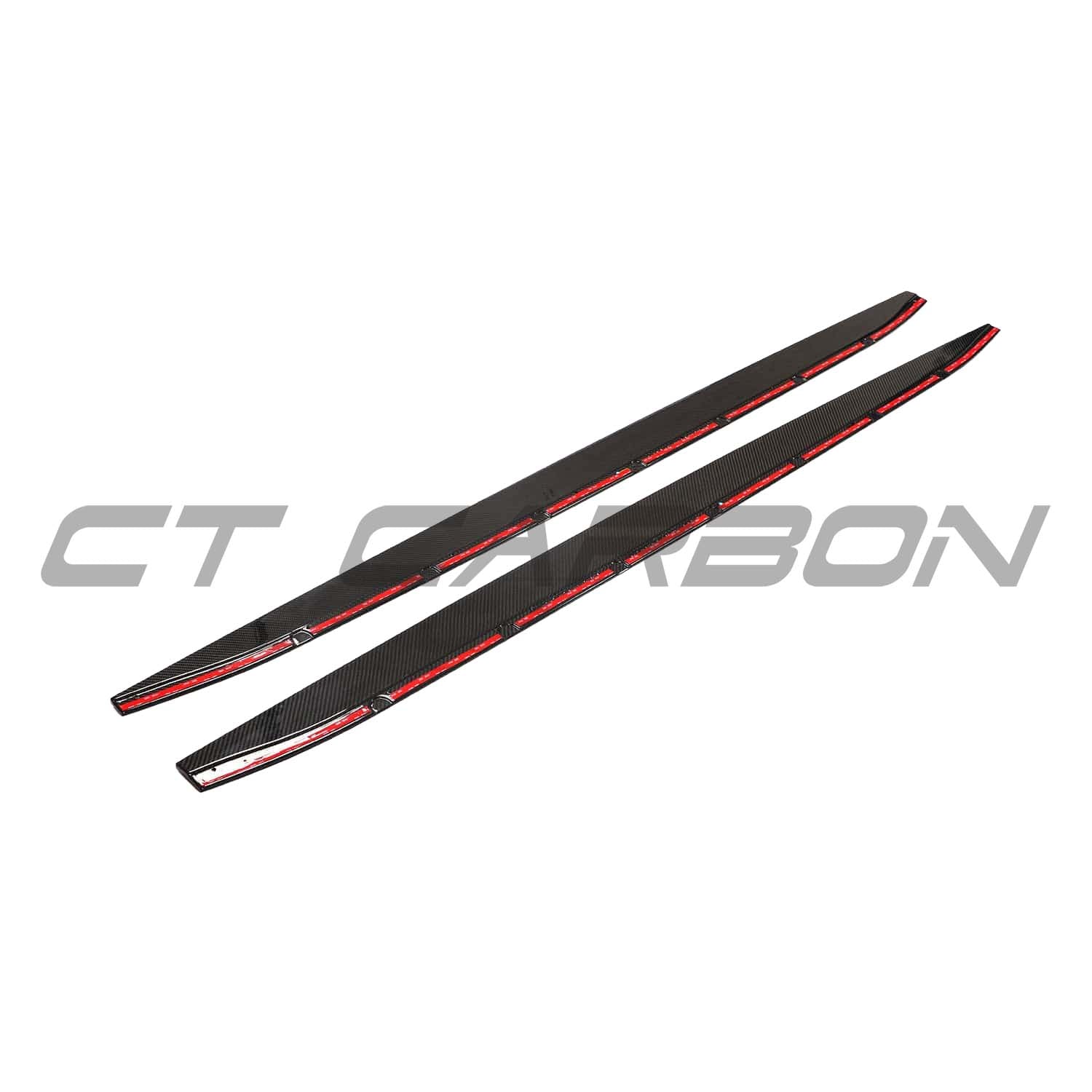BMW G81 M3 Touring carbon fibre side skirt replacement extension by CT Carbon, showcasing sleek, lightweight design and premium finish.