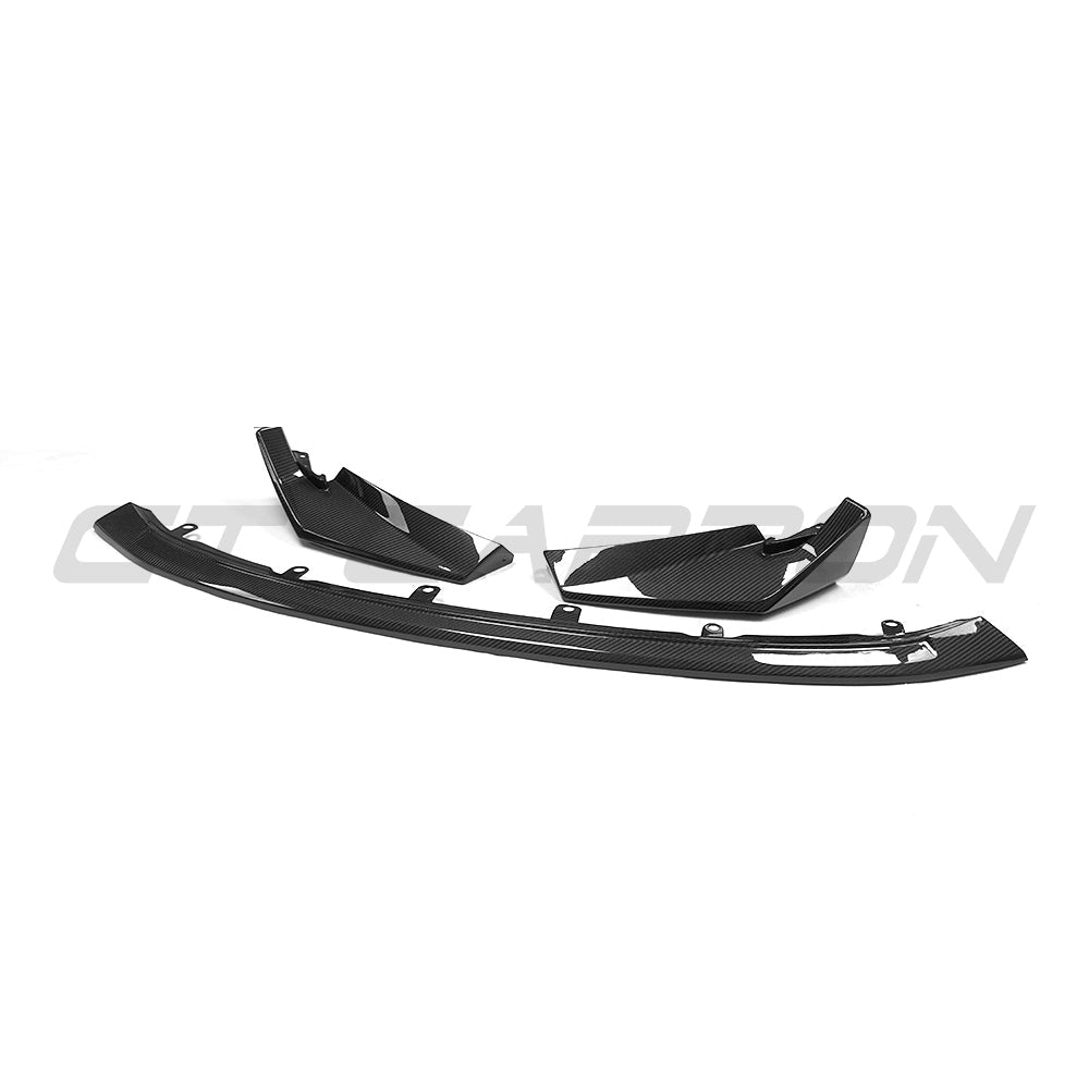 BMW G81 M3 Touring 2022+ full carbon fibre kit by CT Carbon, featuring CSL-style splitter on a sleek sports car.