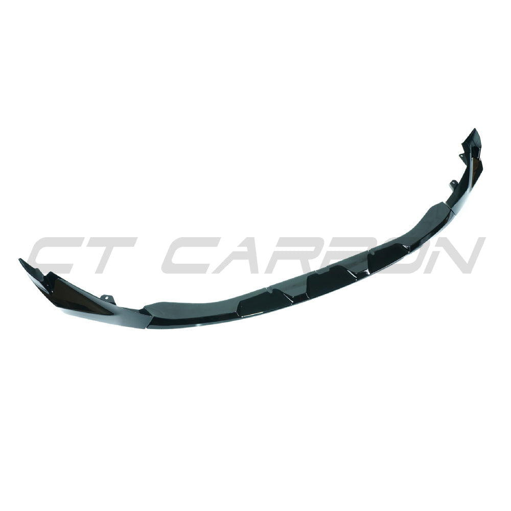 BMW M3 M4 G80 G81 G82 G83 CT Carbon gloss black splitter V2, front aerodynamic car enhancement with sleek finish