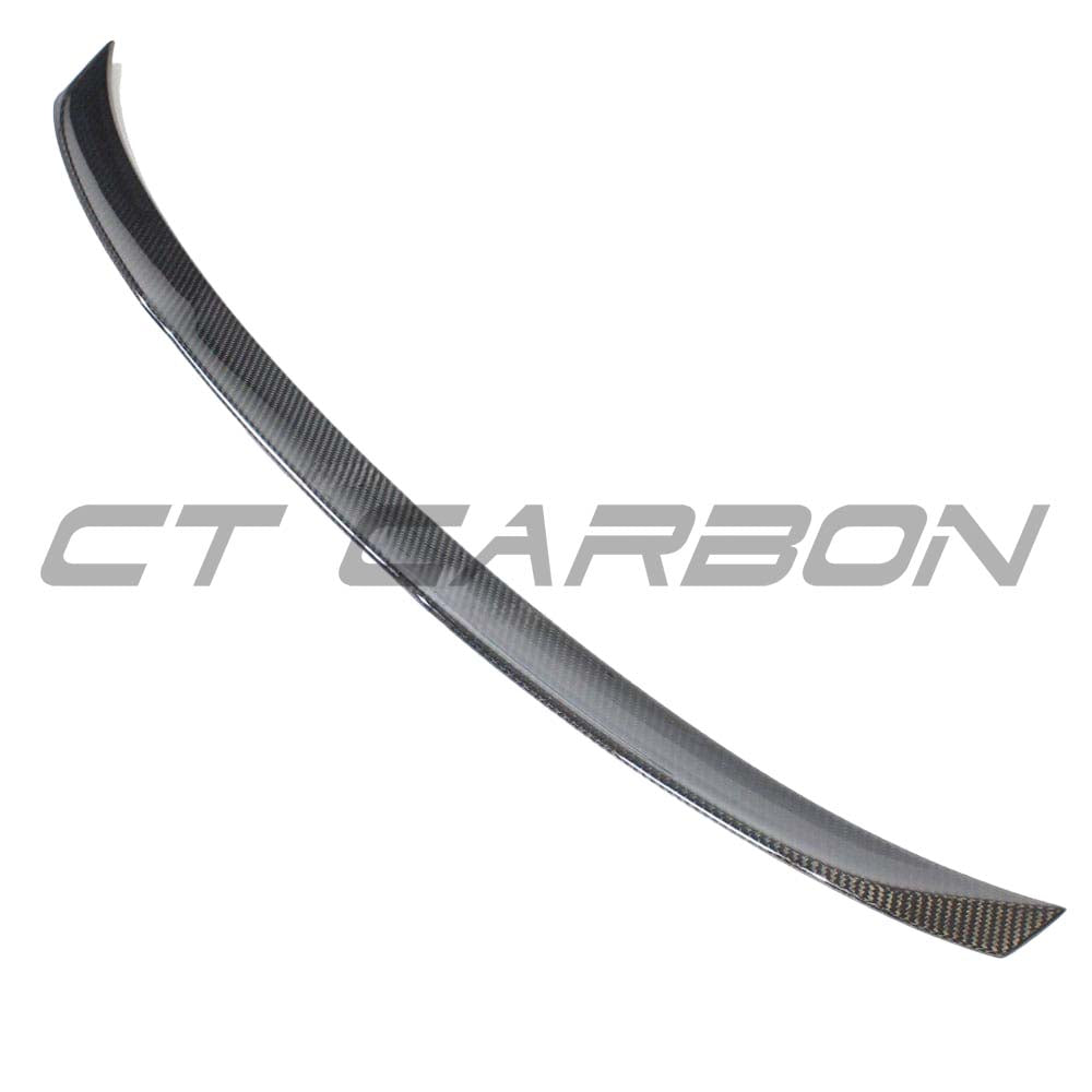 BMW M4 G82 G22 Carbon Fibre Spoiler by CT Carbon, V4 style, showcasing sleek carbon fiber finish on the car's rear.