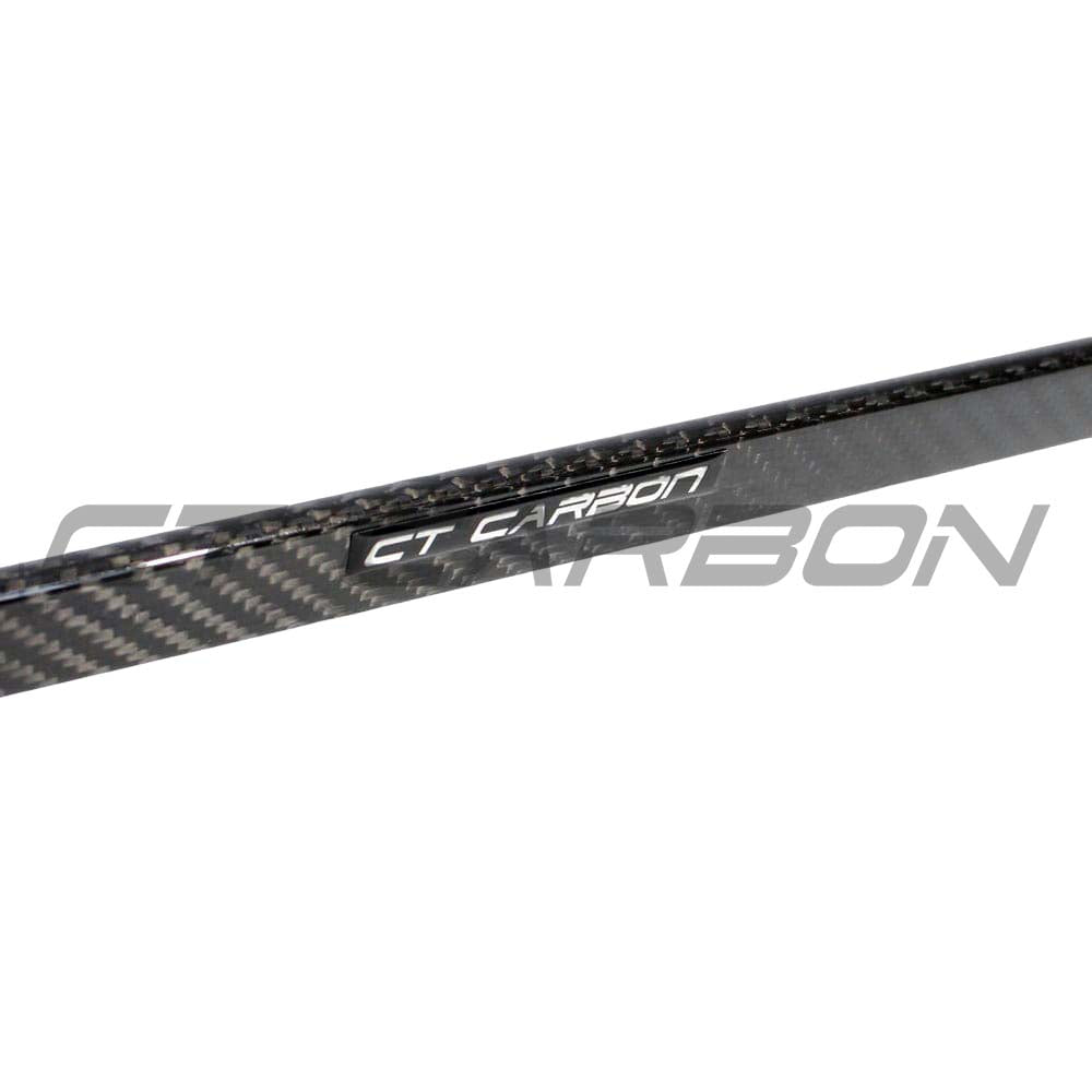 BMW M4 G82 G22 carbon fiber spoiler by CT Carbon, V4 style, showcasing sleek, aerodynamic design on the car's rear.