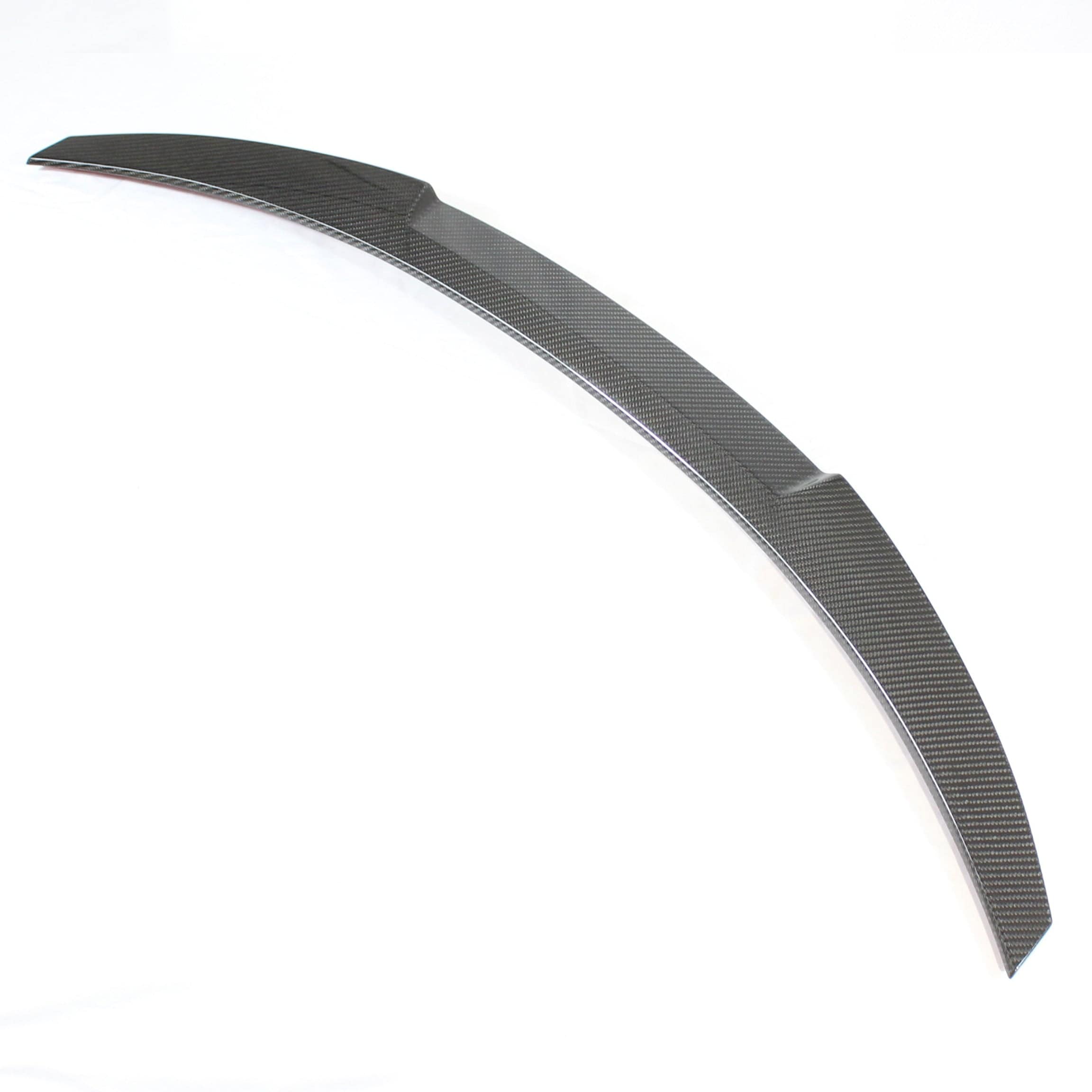 BMW M3 G80 G20 carbon fibre spoiler by CT Carbon, V8 style, showcasing sleek aerodynamic design on the car's rear.
