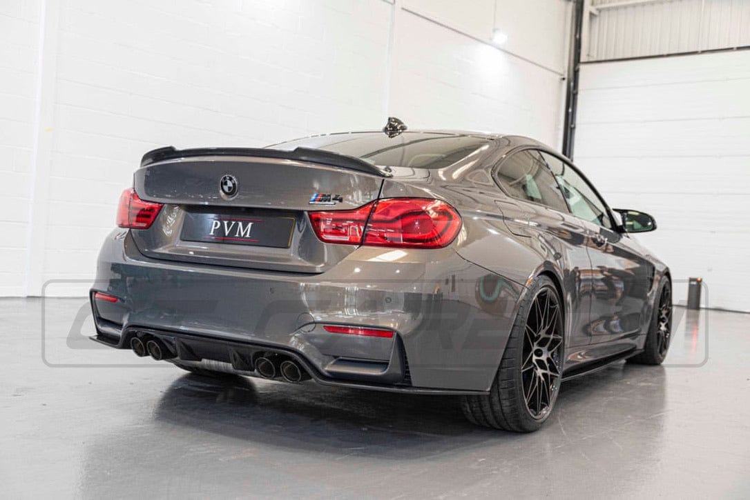 BMW M3 M4 F80 F82 F83 Carbon Fibre Diffuser V3 by CT Carbon, showcasing sleek 3D style diffuser for sportier rear appearance.