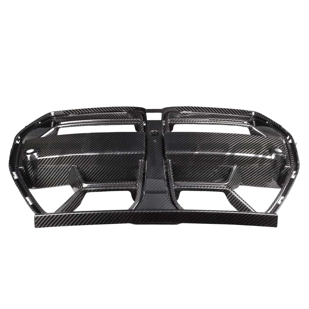 BMW M3 M4 G80 G81 G82 G83 Carbon Fibre Front End Pack by CT Carbon, featuring sleek carbon fibre grille and front panel details.