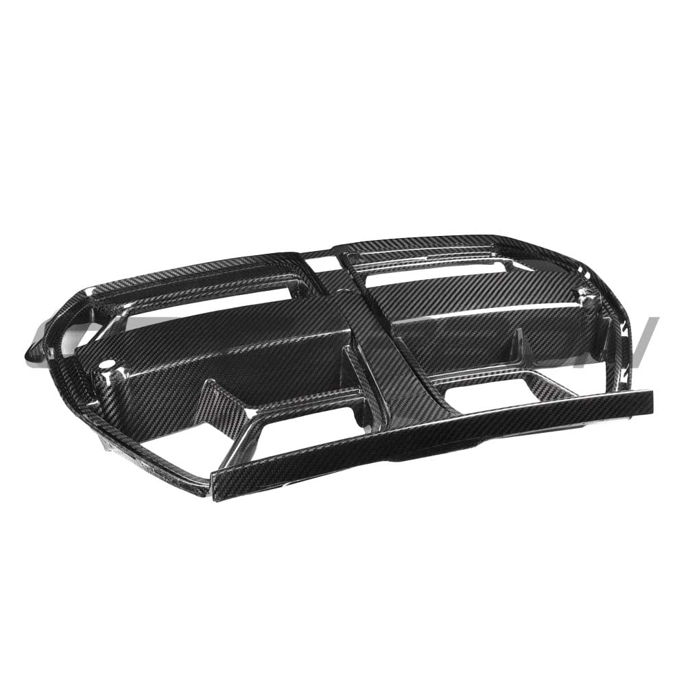 BMW M3 M4 G80 G81 G82 G83 carbon fiber front end pack by CT Carbon, featuring sleek carbon fiber grille components.