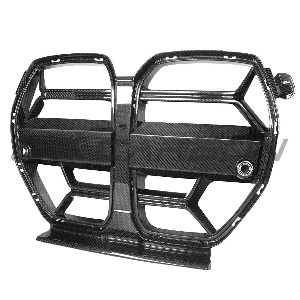 BMW M3 M4 G80 G81 G82 G83 Carbon Fibre Front End Pack by CT Carbon, featuring a sleek carbon fibre grille and aerodynamic design.