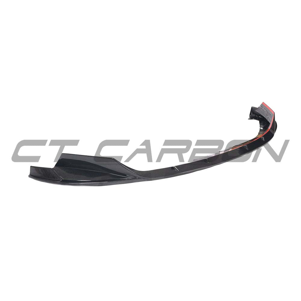 BMW G80 M3 full carbon fibre kit by CT Design, including splitter and aerodynamic components, showcasing a sleek carbon fibre finish.