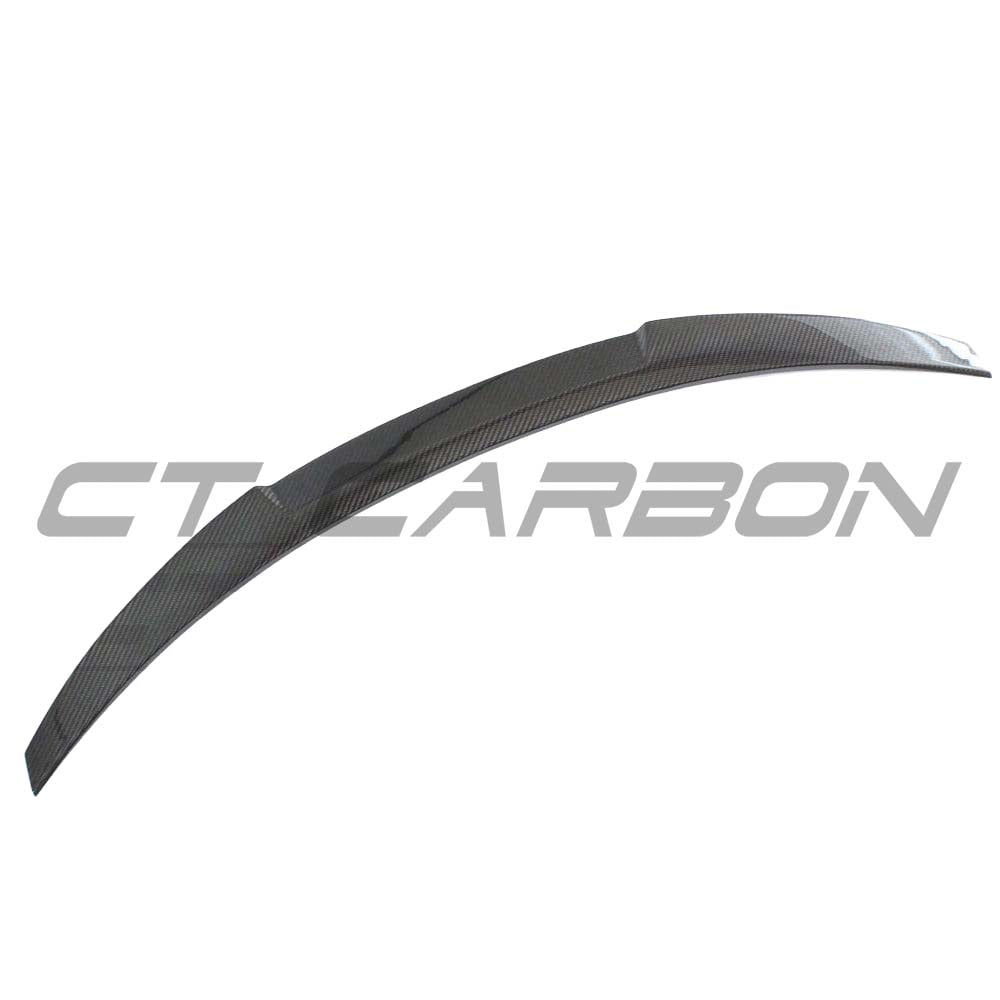 BMW G22 4 Series 2020+ Carbon Fibre Kit by CT Carbon, featuring spoiler with V-style design, shown on the vehicle.