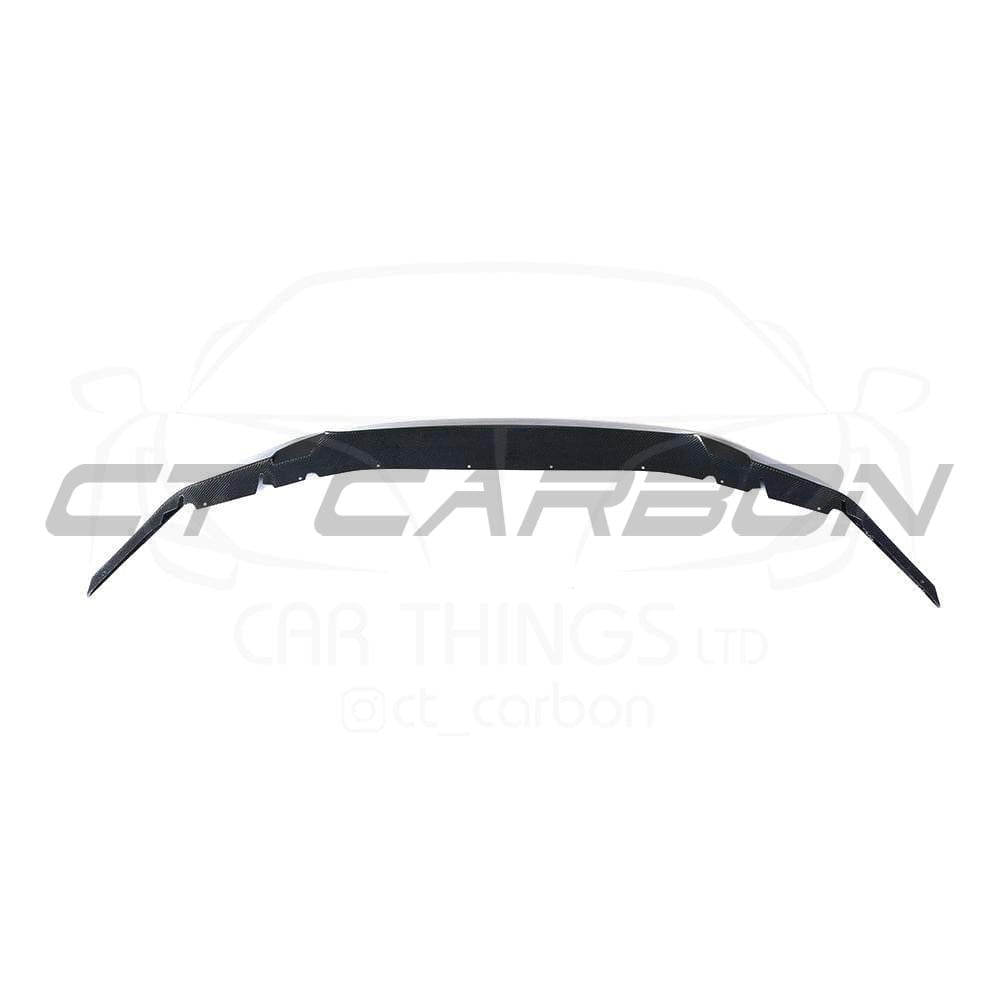 BMW M5 F90 2017-2020 CT Carbon GTS-style carbon fibre splitter, front car accessory with aerodynamic design.