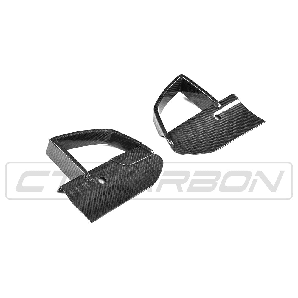 BMW X3 G01 carbon fiber front bumper vent trims by CT Carbon, showcasing sleek, lightweight accessory detail on the vehicle.